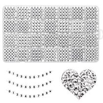 Kit de Miçangas Alfabeto YMSDZHL 1300+ Peças Acrílicas 4x7 mm