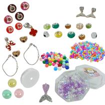 Kit de Miçangas Colorida Pulseira Bijuteria Artesanato Infantil - Castela Kit de Miçangas Colorida Pulseira Bijuteria Artesanato Infantil - Castela