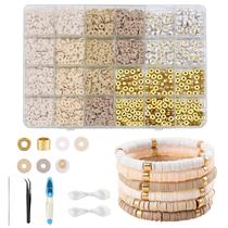 Kit de miçangas de argila para fabricação de pulseiras EMUFOOK 2064 unidades para adultos