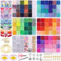 Kit de miçangas de argila para fabricação de pulseiras Wullgess 120 cores 20.000