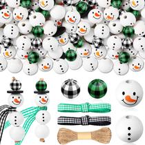 Kit de miçangas de madeira Craft Beads Landical 180P Christmas Snowman Kit de miçangas de madeira Craft Beads Landical 180P Christmas Snowman
