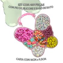 Kit De Miçangas Para Pulseira C/ 469 Unidades - Nybc