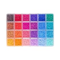 Kit De Miçangas Perler Hama De 24 Cores 2.6mm Para Artesanato DIY, Quebra-Cabeça 3D E Kit De Fusão