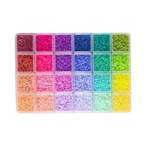 Kit De Miçangas Perler Hama De 24 Cores 2.6mm Para Artesanato DIY, Quebra-Cabeça 3D E Kit De Fusão