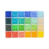 Kit De Miçangas Perler Hama De 24 Cores 2.6mm Para Artesanato DIY, Quebra-Cabeça 3D E Kit De Fusão