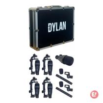 Kit de Microfone Bateria 7 Peças Clamps e Maleta DD-7 Dylan