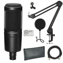 Kit de Microfone Condensador Cardioide Audio-Technica AT2020 Kit de Microfone Condensador Cardioide Audio-Technica AT2020