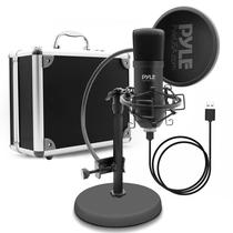 Kit de Microfone Condensador Cardioide USB Pyle PDMIKT120