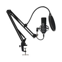 Kit de microfone de estúdio condensador profissional com braço