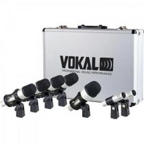 Kit de Microfone Para Bateria Vokal VDM-7 Com Phantom Power F002