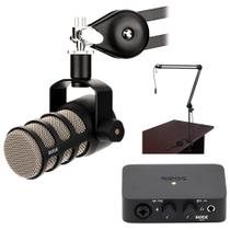 Kit de Microfone para Podcast Rode PodMic com Interface AI-1 Kit de Microfone para Podcast Rode PodMic com Interface AI-1
