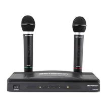 Kit de Microfone Sem Fio Emerson EAM-9002 com Dois Microfones de Mão Kit de Microfone Sem Fio Emerson EAM-9002 com Dois Microfones de Mão