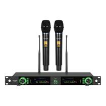 Kit de Microfones Profissional Sem Fio Onistek ON-MC821 Display Indicador