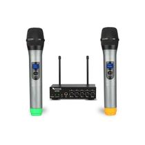 Kit de Microfones Wireless Fifine K036 UHF Cinza (2 Unidades)