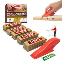 Kit de microlixadeira XFasten Mini Detail Sander com 100 lixa Kit de microlixadeira XFasten Mini Detail Sander com 100 lixa