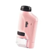 Kit De Microscópio Mini Portátil LED Para Crianças Com Ampliação De 60 a 120x Brinquedo De