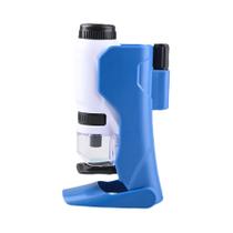 Kit De Microscópio Portátil Para Crianças Com Luz LED, Ampliação De 60X-180X, Mini Brinquedo