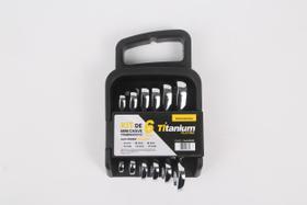 Kit de mini chaves combinadas com 6 pecas 08383 titanium