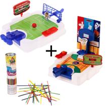 Kit de Mini Game Basketball e Futebol Interativo com acessório