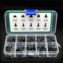 Kit De Mini Interruptores Tácteis 6x6mm 100 180 200PCS Momentâneo 4 Pinos Botão De Pressão Táctil
