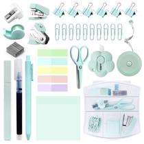 Kit de Mini Itens de Escritório Verde-azulado YUMOONI Kit de Mini Itens de Escritório Verde-azulado YUMOONI