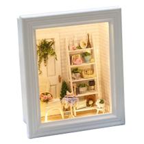 Kit de miniatura DIY Dollhouse Creative Photo Frame montado na parede Kit de miniatura DIY Dollhouse Creative Photo Frame montado na parede