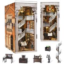 Kit de Miniatura Librería Jurídica 3D de Madera con LED CCCDF