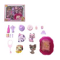 Kit de Miniaturas Pet Shop Puppy Club Cachorrinhos Fofos e Acessórios Kit de Miniaturas Pet Shop Puppy Club Cachorrinhos Fofos e Acessórios