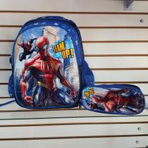Kit de mochila de costa personagem homem aranha - NEW FORCE