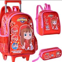 Kit de mochila Rodinha Gi Neto + Lancheira Térmica +Estojo