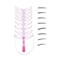Kit De Modelagem De Sobrancelhas 8 Em 1 Com Moldes Reutilizáveis, Cartão De Estilização E Kit De Modelagem De Sobrancelhas 8 Em 1 Com Moldes Reutilizáveis, Cartão De Estilização E