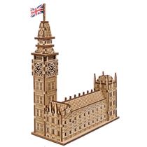 Kit de modelo 3D Puzzle UGEARS Big Ben de madeira para adultos - 63 unidades Kit de modelo 3D Puzzle UGEARS Big Ben de madeira para adultos - 63 unidades