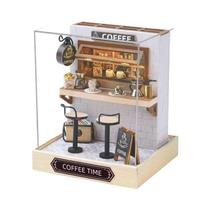 Kit De Modelo De Casa De Bonecas Em Miniatura De Madeira DIY Com Móveis E Decorações De Quarto