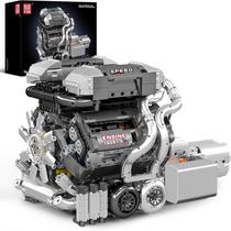 Kit de modelo de motor Mould King 10201 W16 Bug Supercar 2024+ unidades