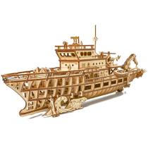 Kit de modelo mecânico de iate com quebra-cabeça de madeira 3D Wood Trick Kit de modelo mecânico de iate com quebra-cabeça de madeira 3D Wood Trick