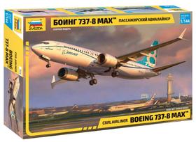 Kit de modelos de avião civil Zvezda Boeing 737 MAX escala 1:144