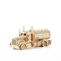 Kit de modelos de caminhão de quebra-cabeças de madeira 3D Bennama Tank Car 308 unidades