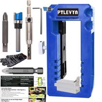Kit de modelos de montagem de dobradiças de porta PTLEVYN Blue para 3-5 dobradiças