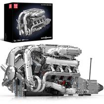 Kit de modelos de motor Mold King V8 Twin-Turbo com bateria 2899 unidades Kit de modelos de motor Mold King V8 Twin-Turbo com bateria 2899 unidades