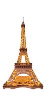 Kit de modelos de quebra-cabeça 3D RoWood Eiffel Tower com LED para adultos