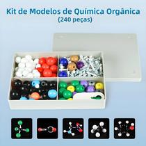 Kit De Modelos De Química Orgânica Com 240 Peças, Modelos Moleculares Com Átomos E Ligações