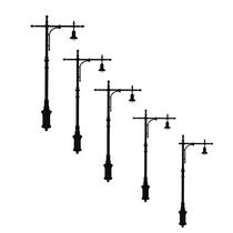 Kit de modelos KILOKITS, escala 1/35, 5 peças, decoração de luminária de rua de plástico Kit de modelos KILOKITS, escala 1/35, 5 peças, decoração de luminária de rua de plástico
