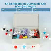 Kit De Modelos Moleculares De Química Com 440 Peças, Atóis Inorgânicos E Orgânicos, Ligaduras Kit De Modelos Moleculares De Química Com 440 Peças, Atóis Inorgânicos E Orgânicos, Ligaduras