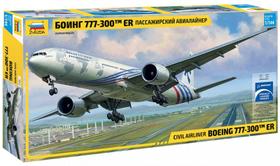 Kit de modelos Zvezda Bowing 777-300ER em escala 1:144 com presente Kit de modelos Zvezda Bowing 777-300ER em escala 1:144 com presente