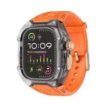 Kit De Modificação Transparente Para Apple Watch Série 9 8 7 6 5 4 SE 45mm 41mm 40mm Com Pulseira De