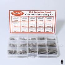 Kit De Molas De Compressão Mini Em Aço Inoxidável Com 240 Peças Em 15 Tamanhos, Comprimento De 0,39