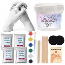 Kit de Moldagem de Mãos Muopay Presente de Aniversário para Casal, Não Tóxico Kit de Moldagem de Mãos Muopay Presente de Aniversário para Casal, Não Tóxico