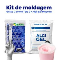 Kit de Moldagem Molde o Seu Bebê Alginato Gesso Branco Especial para Moldagens