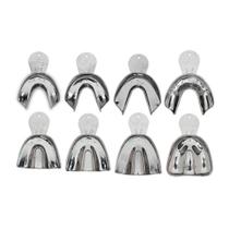 Kit de Moldeiras Lisas de Aço Inoxidável com 8 Un. Tecnodent Kit de Moldeiras Lisas de Aço Inoxidável com 8 Un. Tecnodent