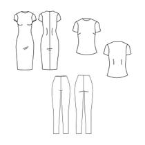 Kit de moldes Bases Tecido Plano tamanho 46 ao 54 by Wania Machado Kit de moldes Bases Tecido Plano tamanho 46 ao 54 by Wania Machado